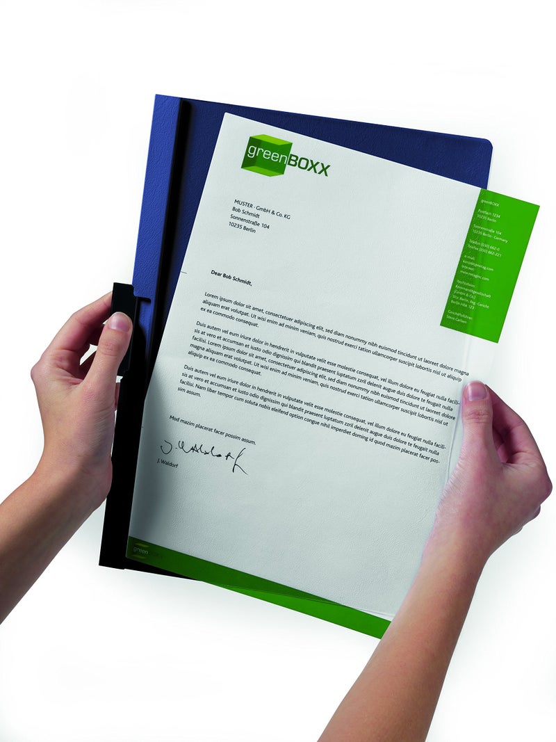 Durable Report Cover with DURACLIP - Letter-Size - Holds Up to 30 Pages - Clear Cover in Black - 25 Per Box - Image 3